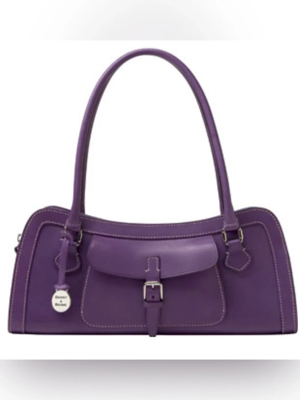 Vintage Dooney & Bourke East/West Top Zip Leather Bag from Alto Collection